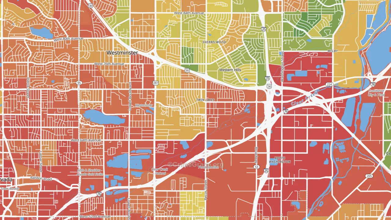 80221, CO Map of Drug-Related Crime Rates