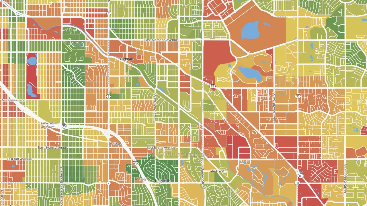 80224, CO Map of Drug-Related Crime Rates