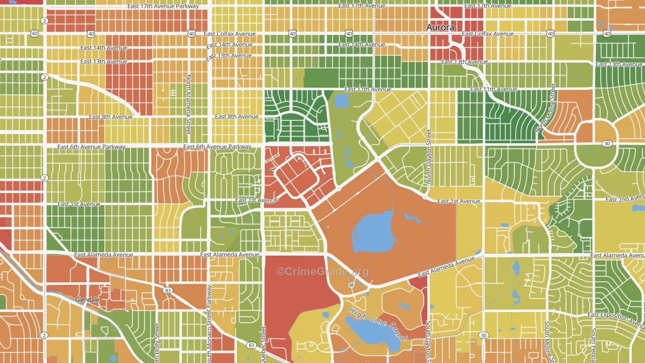 80230, CO Map of Drug-Related Crime Rates