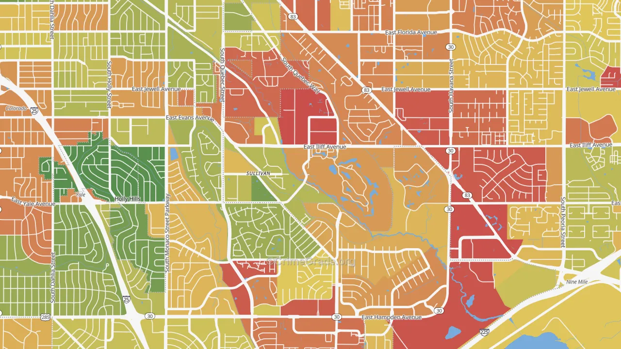 80231, CO Map of Drug-Related Crime Rates