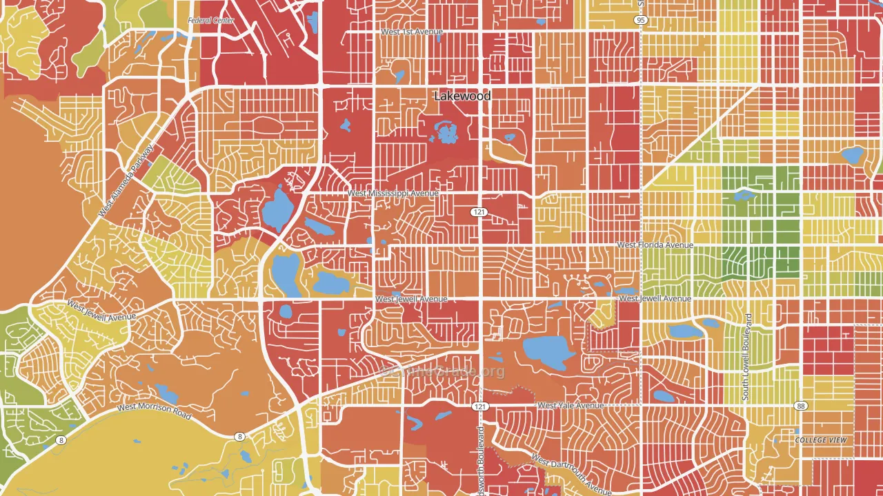 80232, CO Map of Drug-Related Crime Rates