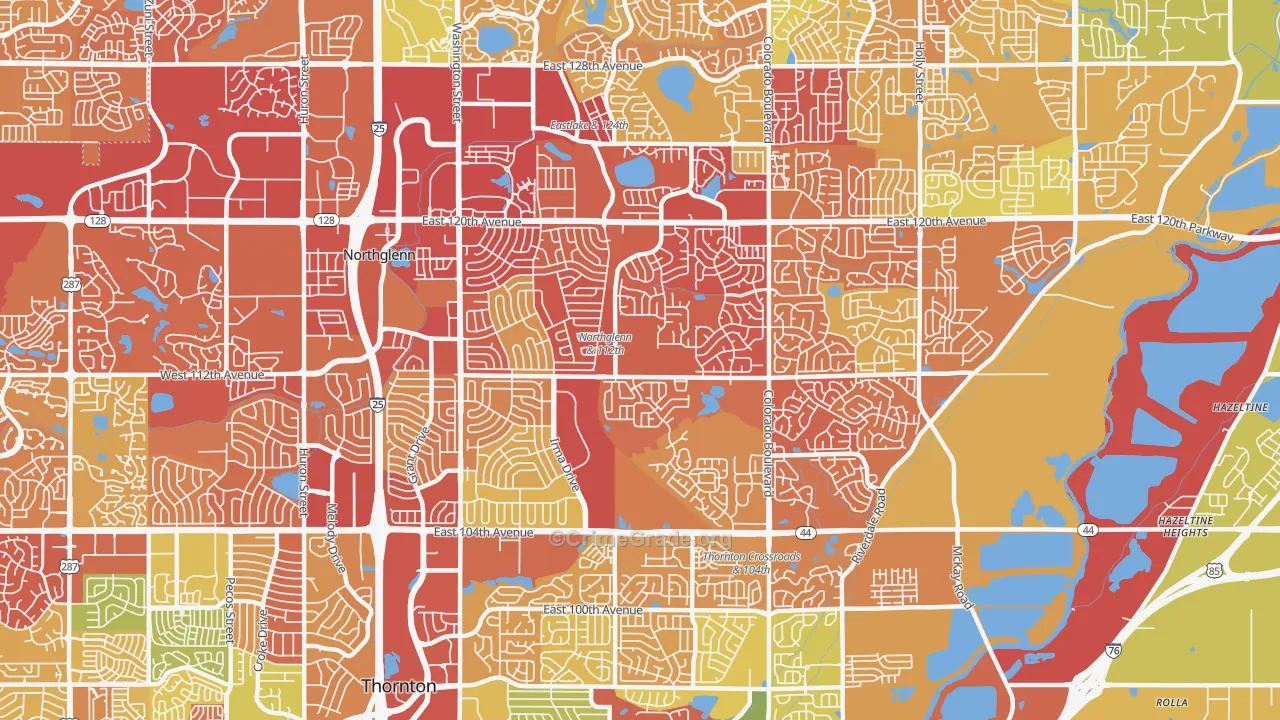 80233, CO Map of Drug-Related Crime Rates