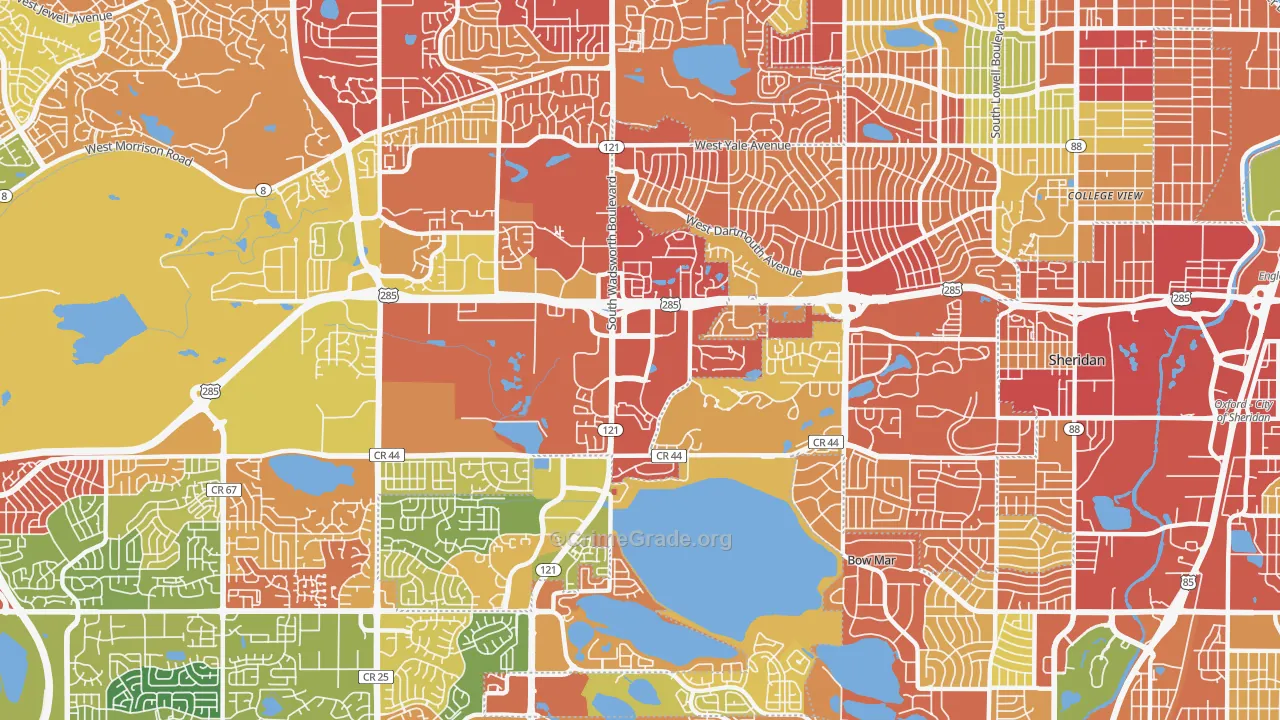 80235, CO Map of Drug-Related Crime Rates