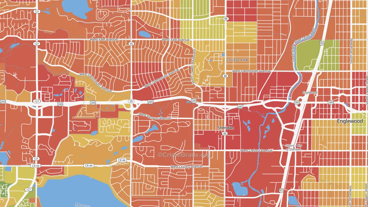 80236, CO Map of Drug-Related Crime Rates