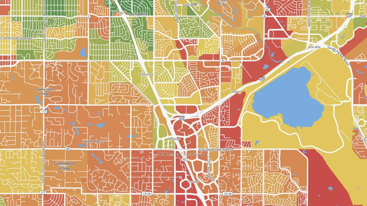80237, CO Map of Drug-Related Crime Rates