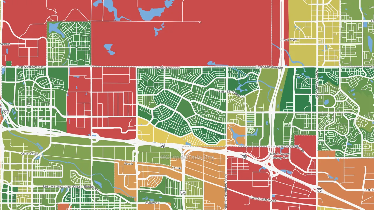 80239, CO Map of Drug-Related Crime Rates