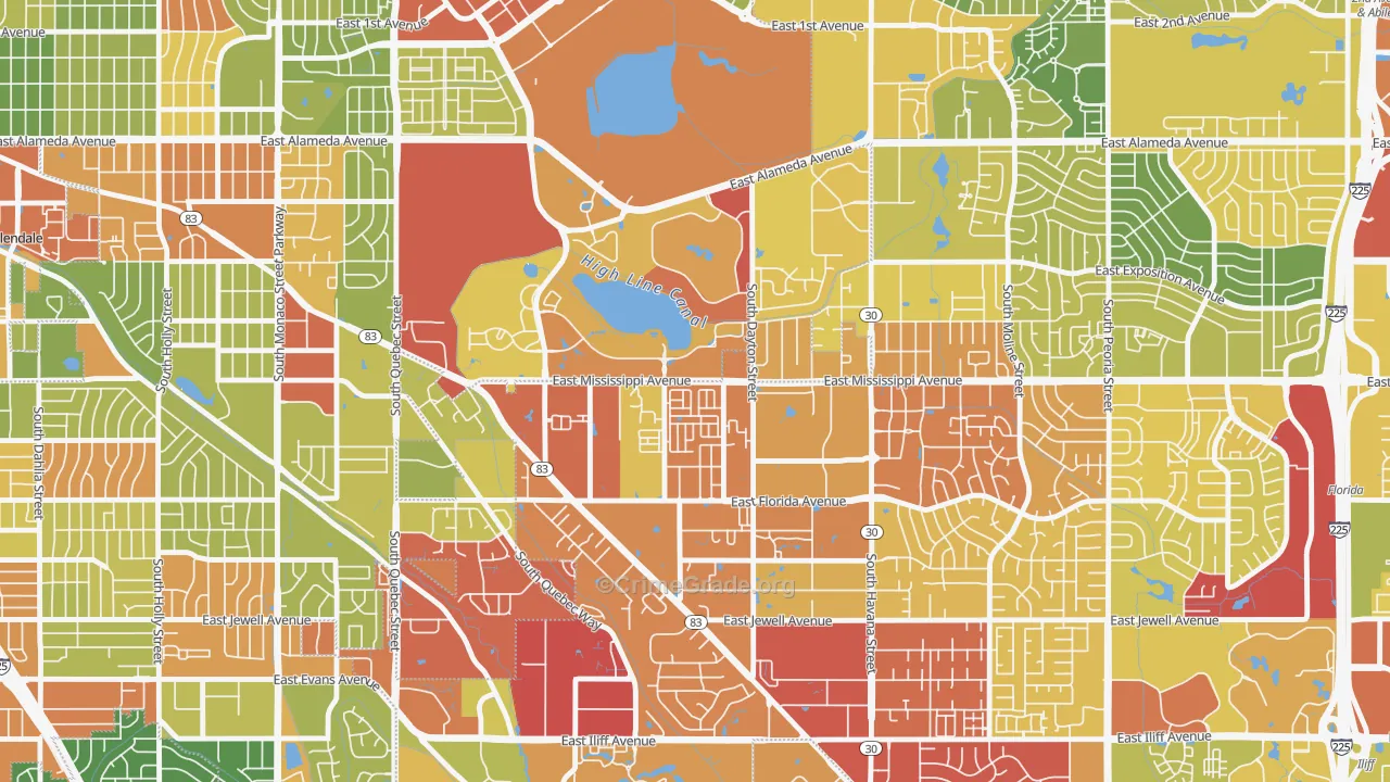 80247, CO Map of Drug-Related Crime Rates