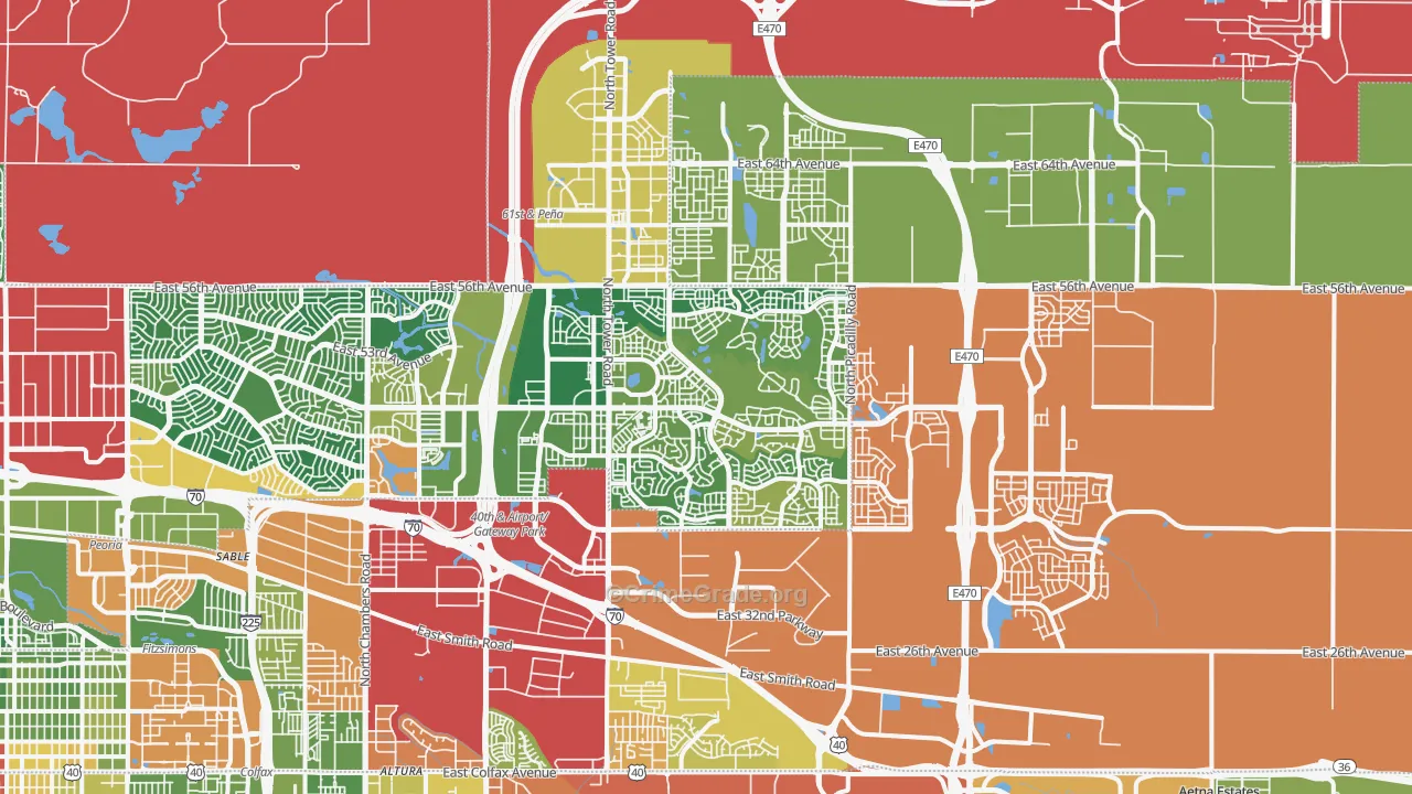 80249, CO Map of Drug-Related Crime Rates