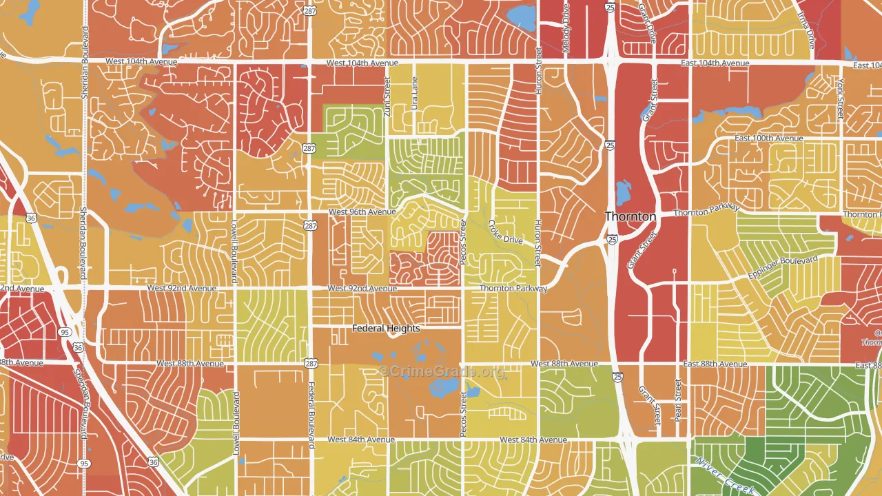 80260, CO Map of Drug-Related Crime Rates