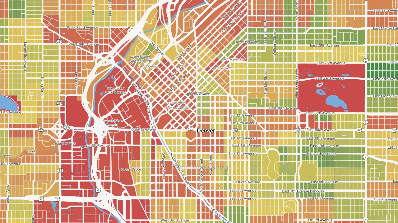 80274, CO Map of Drug-Related Crime Rates