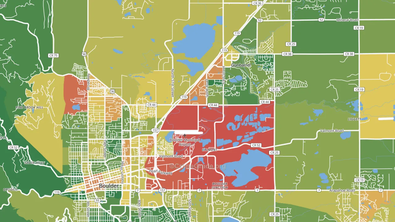 80301, CO Map of Drug-Related Crime Rates