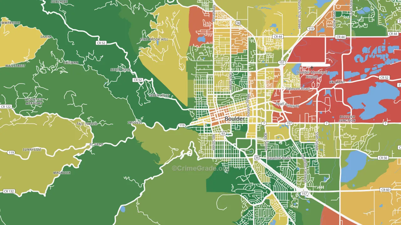80302, CO Map of Drug-Related Crime Rates