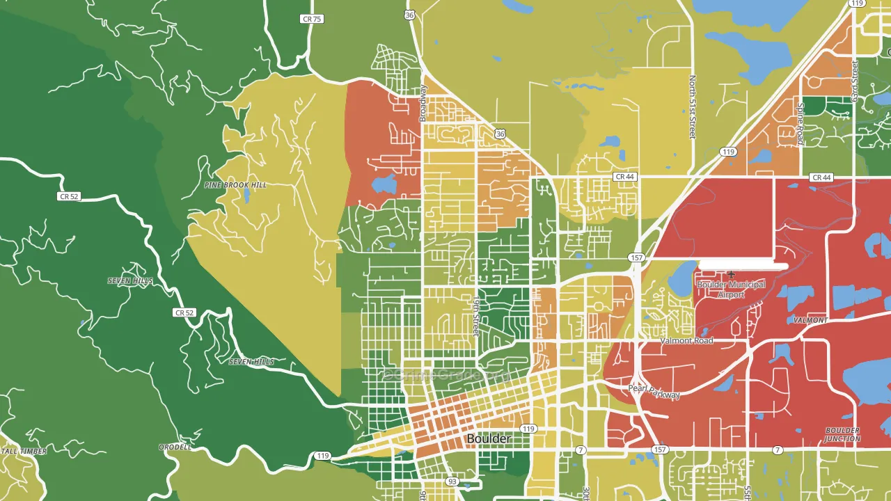 80304, CO Map of Drug-Related Crime Rates