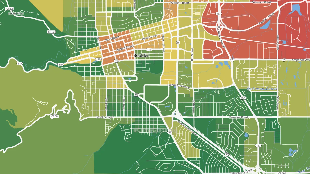 80309, CO Map of Drug-Related Crime Rates