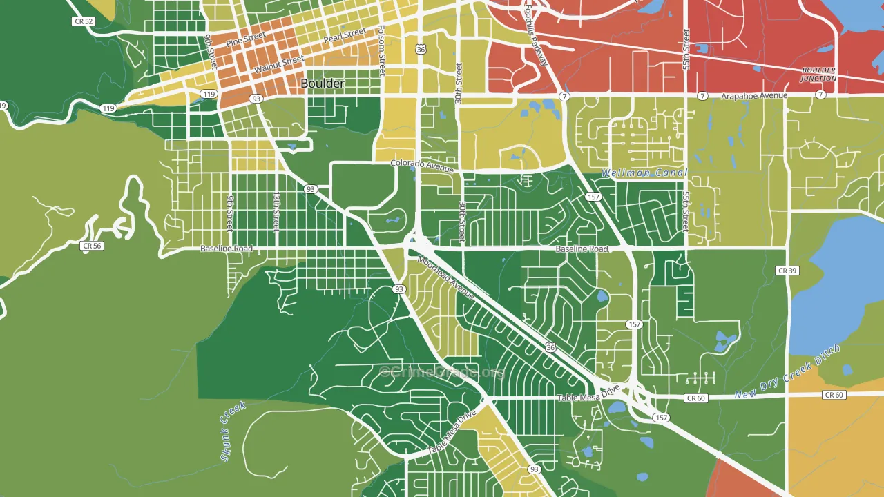 80310, CO Map of Drug-Related Crime Rates