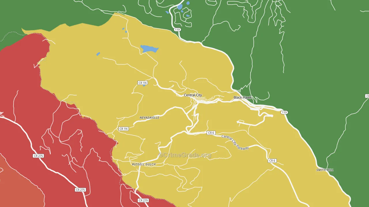 80427, CO Map of Drug-Related Crime Rates