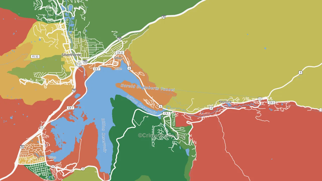 80435, CO Map of Drug-Related Crime Rates