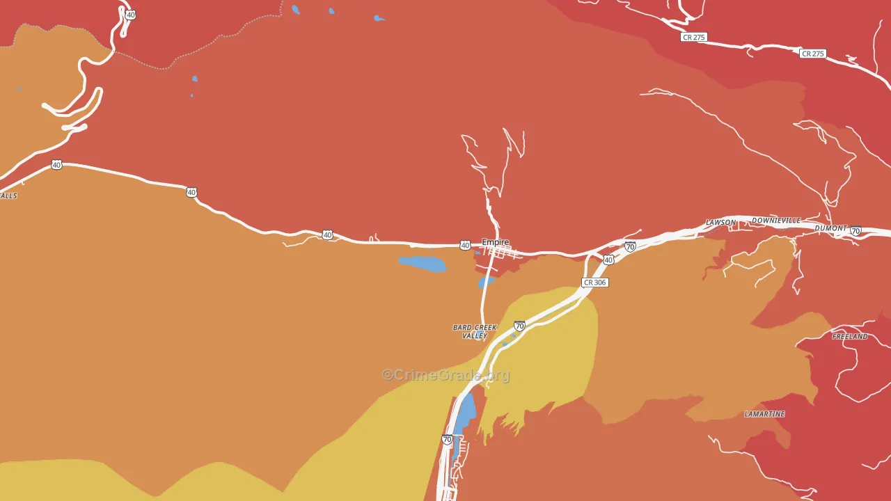 80438, CO Map of Drug-Related Crime Rates