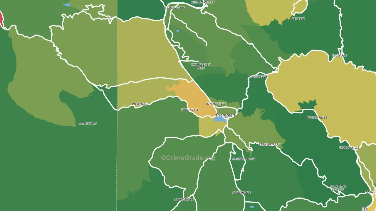 80439, CO Map of Drug-Related Crime Rates