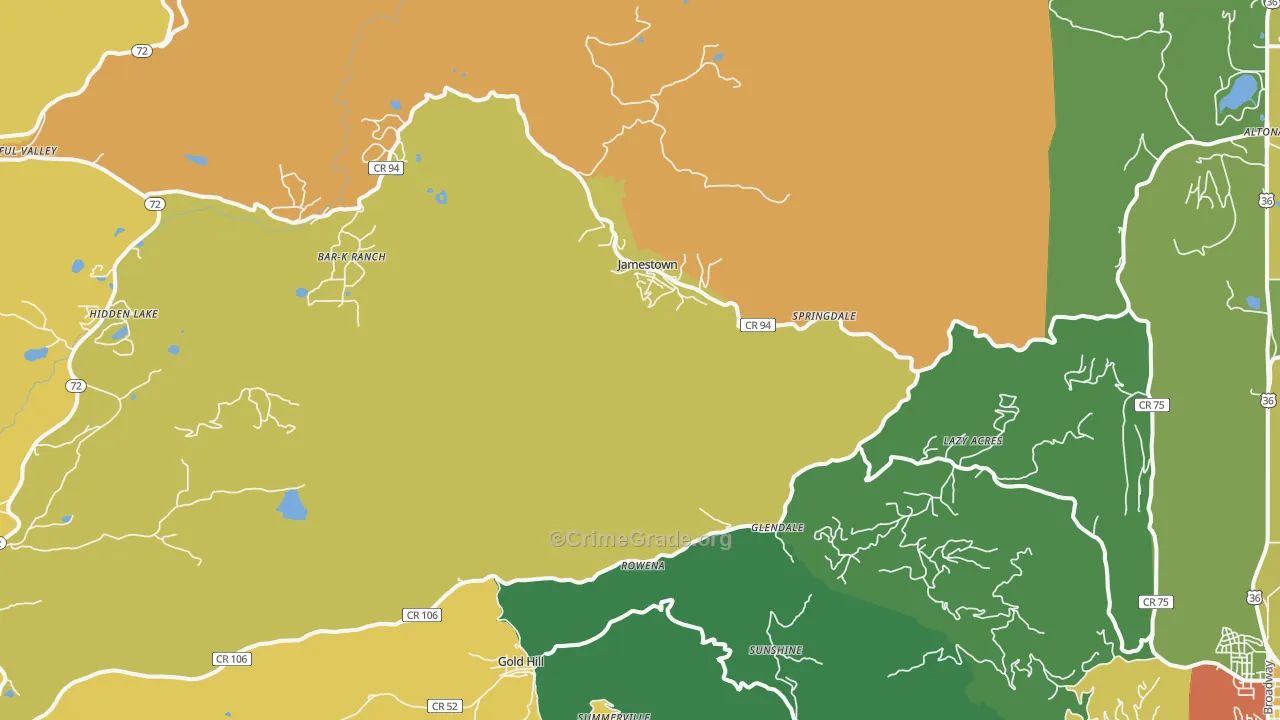 80455, CO Map of Drug-Related Crime Rates