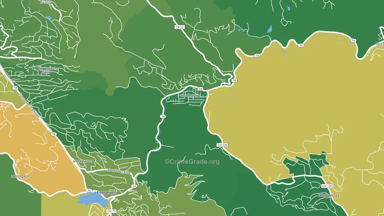 80457, CO Map of Drug-Related Crime Rates