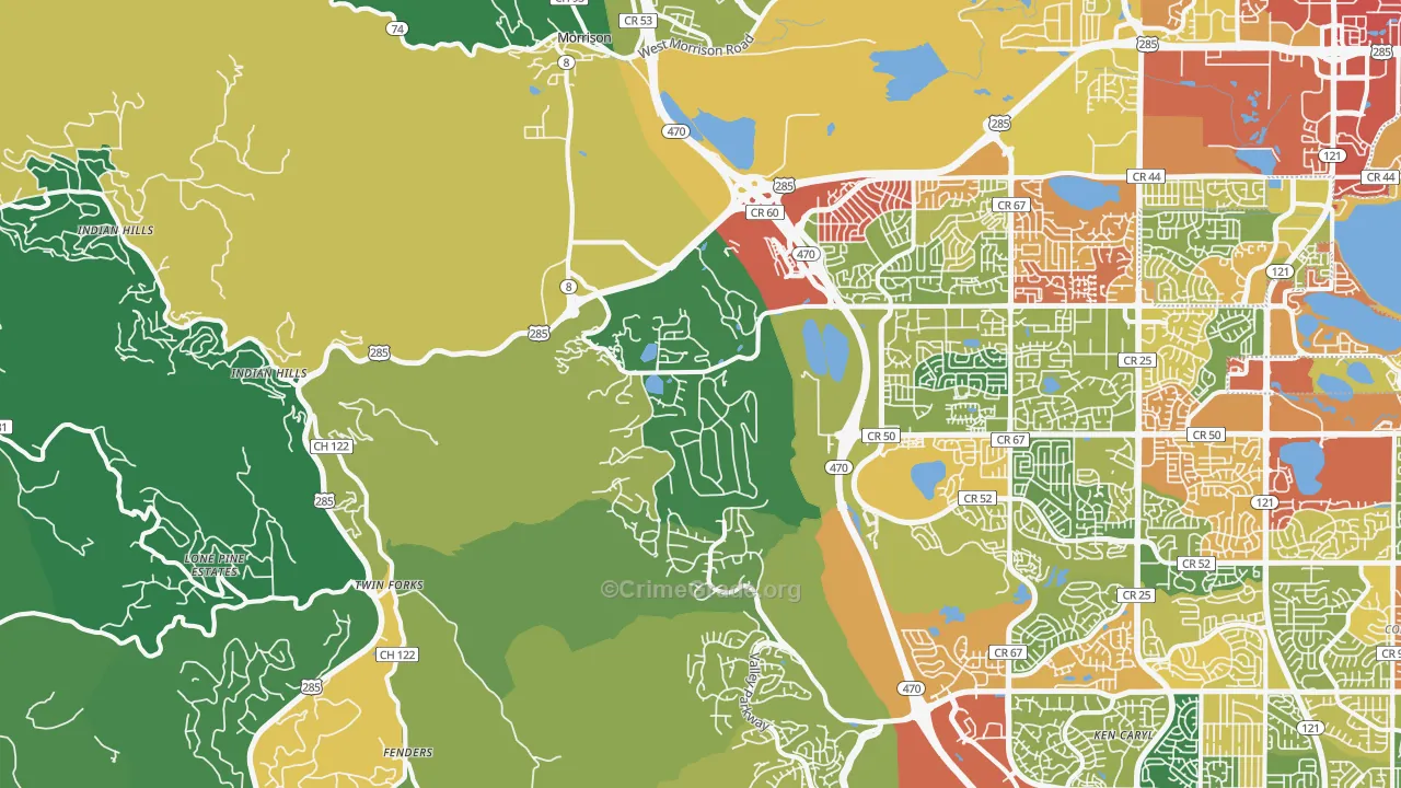 80465, CO Map of Drug-Related Crime Rates