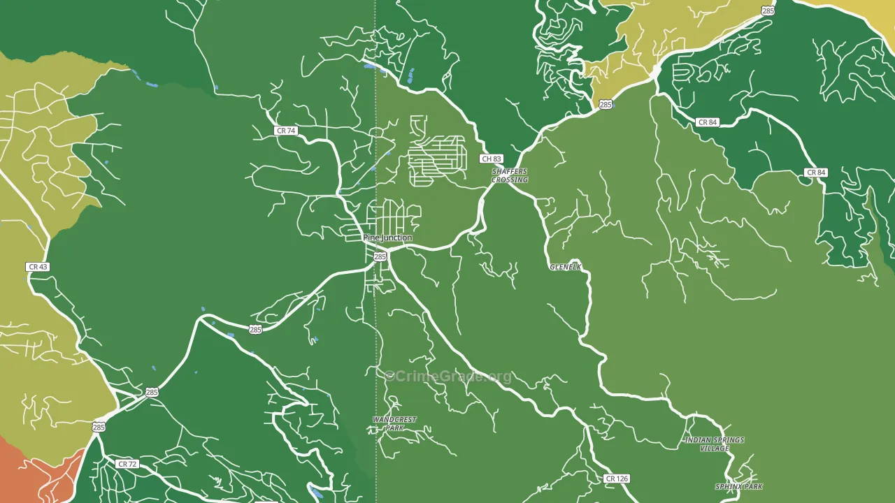 80470, CO Map of Drug-Related Crime Rates