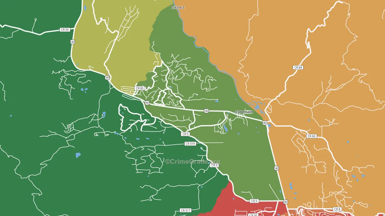 80478, CO Map of Drug-Related Crime Rates