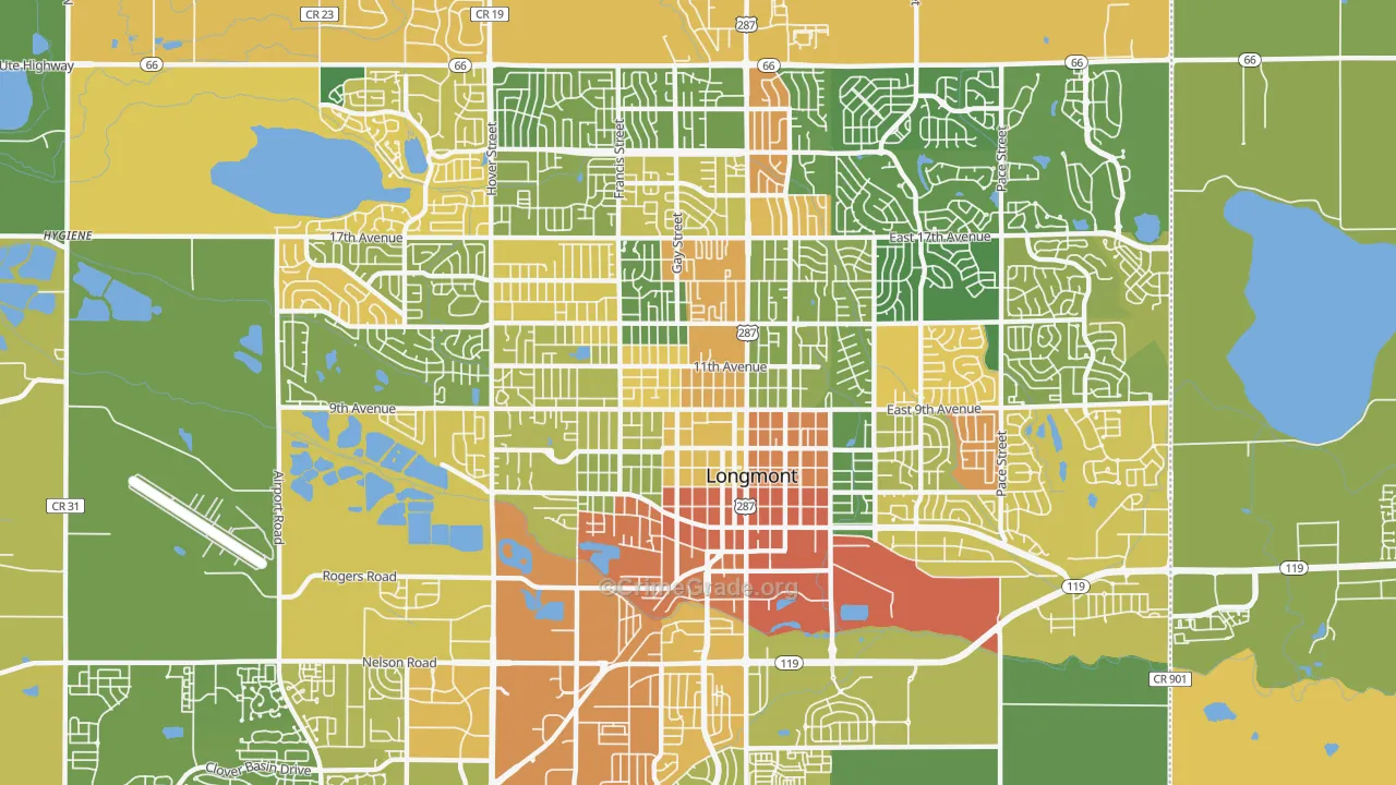 80501, CO Map of Drug-Related Crime Rates