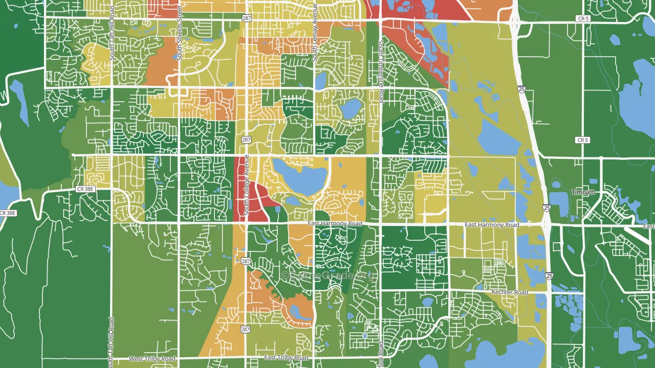 80525, CO Map of Drug-Related Crime Rates