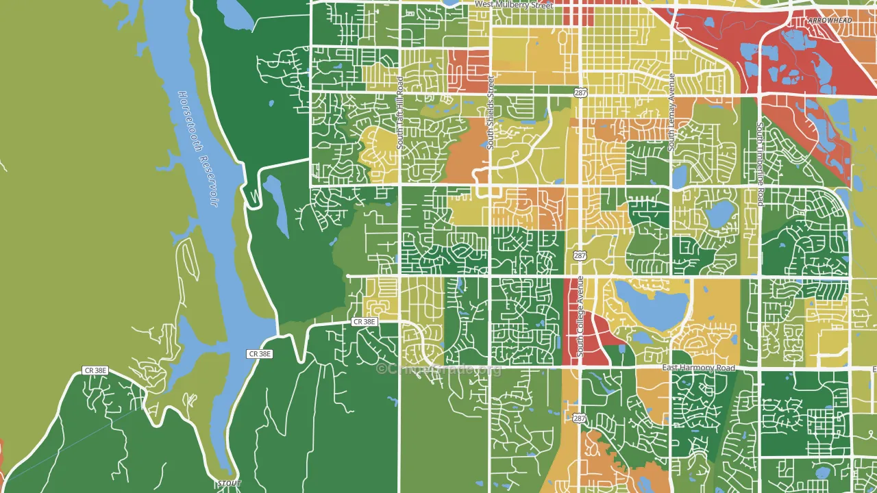 80526, CO Map of Drug-Related Crime Rates