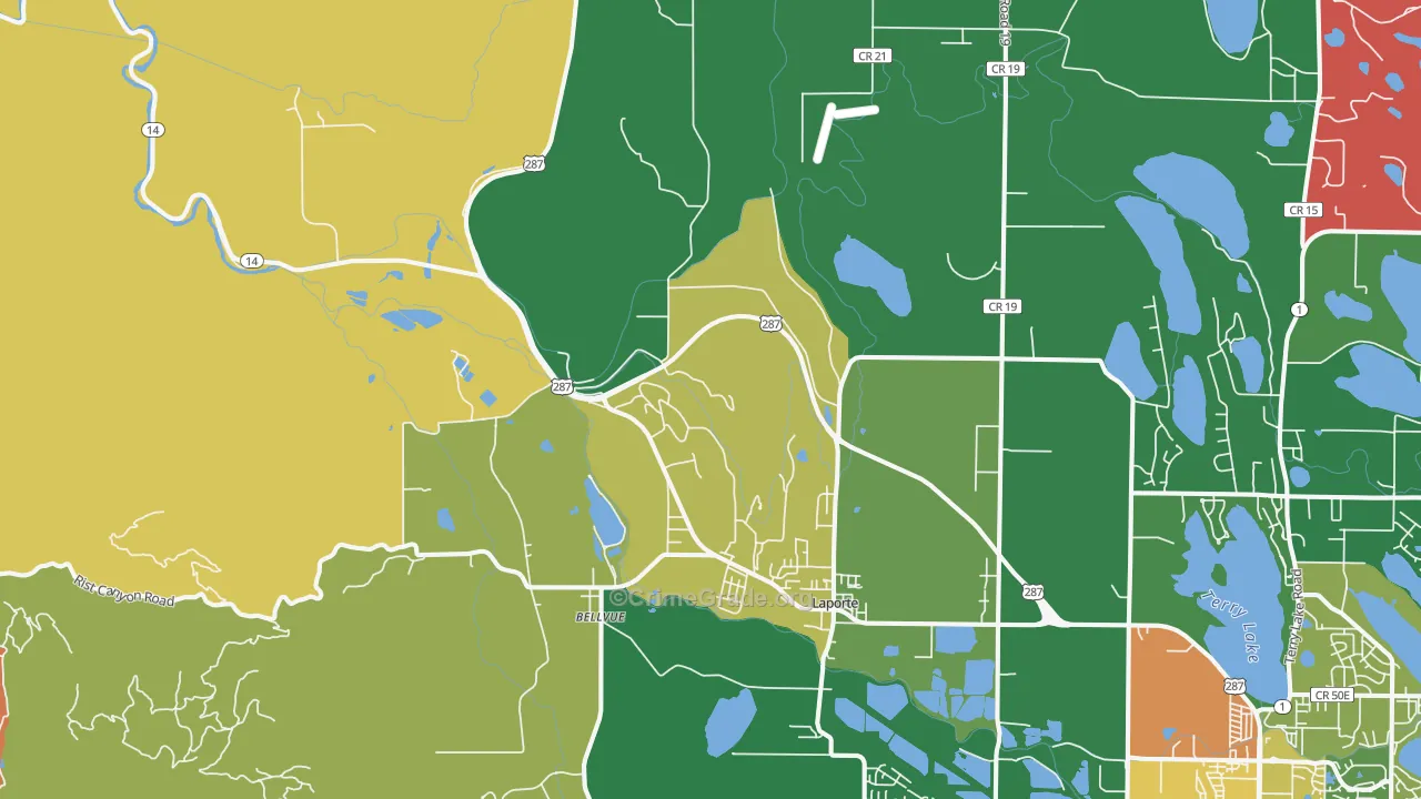 80535, CO Map of Drug-Related Crime Rates