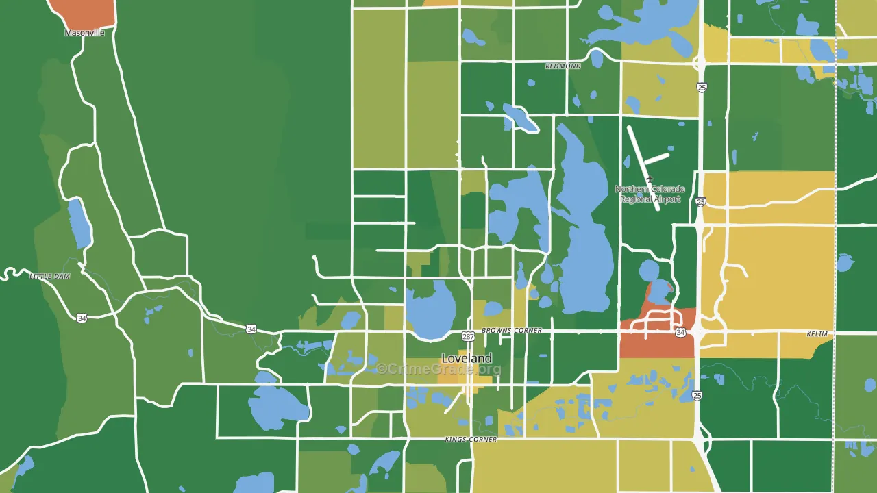 80538, CO Map of Drug-Related Crime Rates