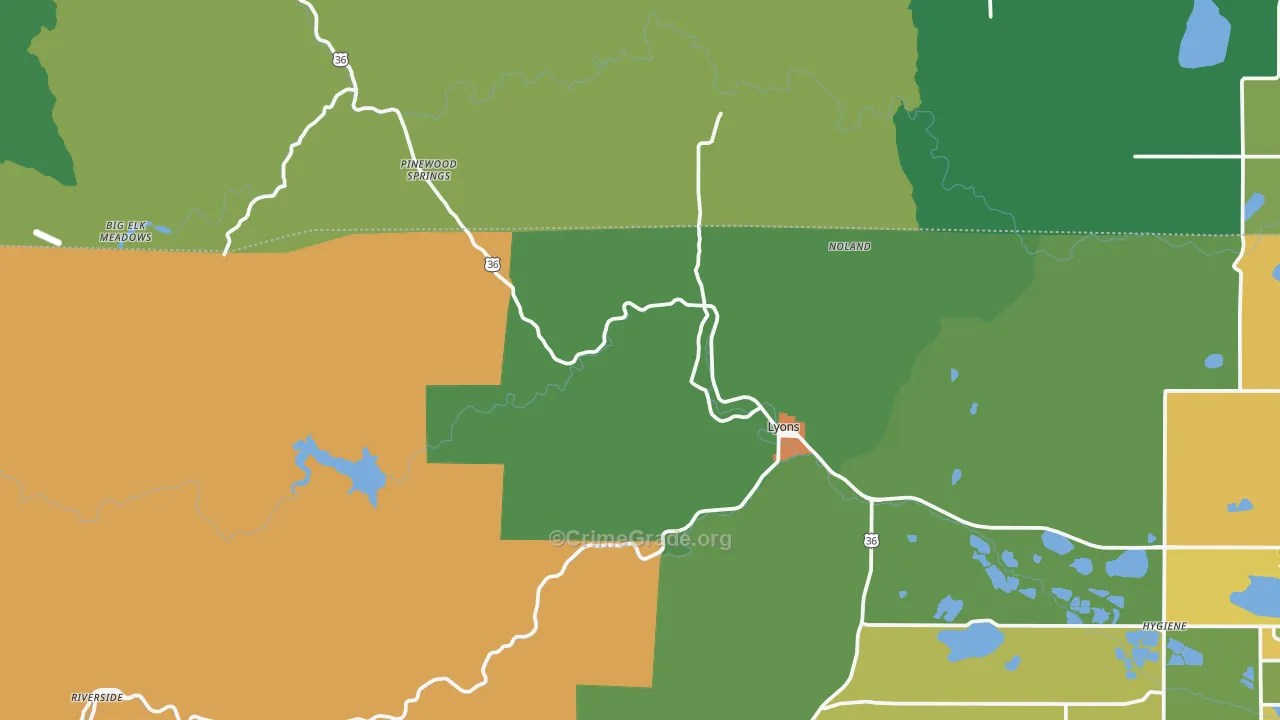 80540, CO Map of Drug-Related Crime Rates