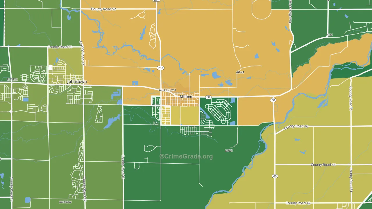 80543, CO Map of Drug-Related Crime Rates