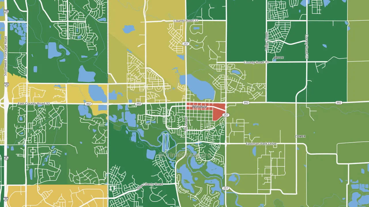 80550, CO Map of Drug-Related Crime Rates