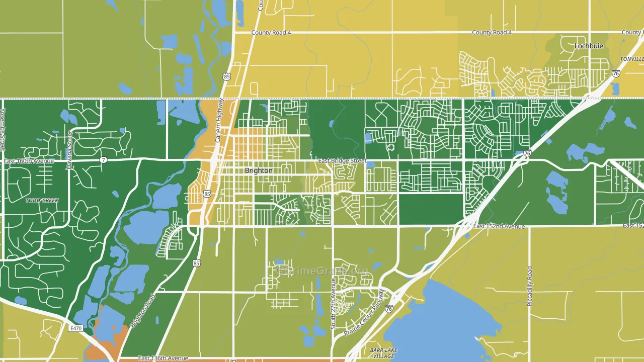 80601, CO Map of Drug-Related Crime Rates