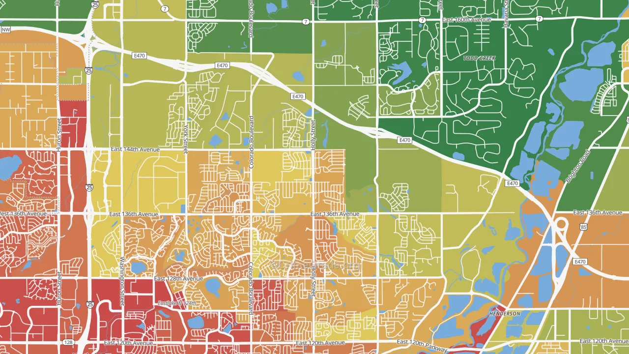 80602, CO Map of Drug-Related Crime Rates
