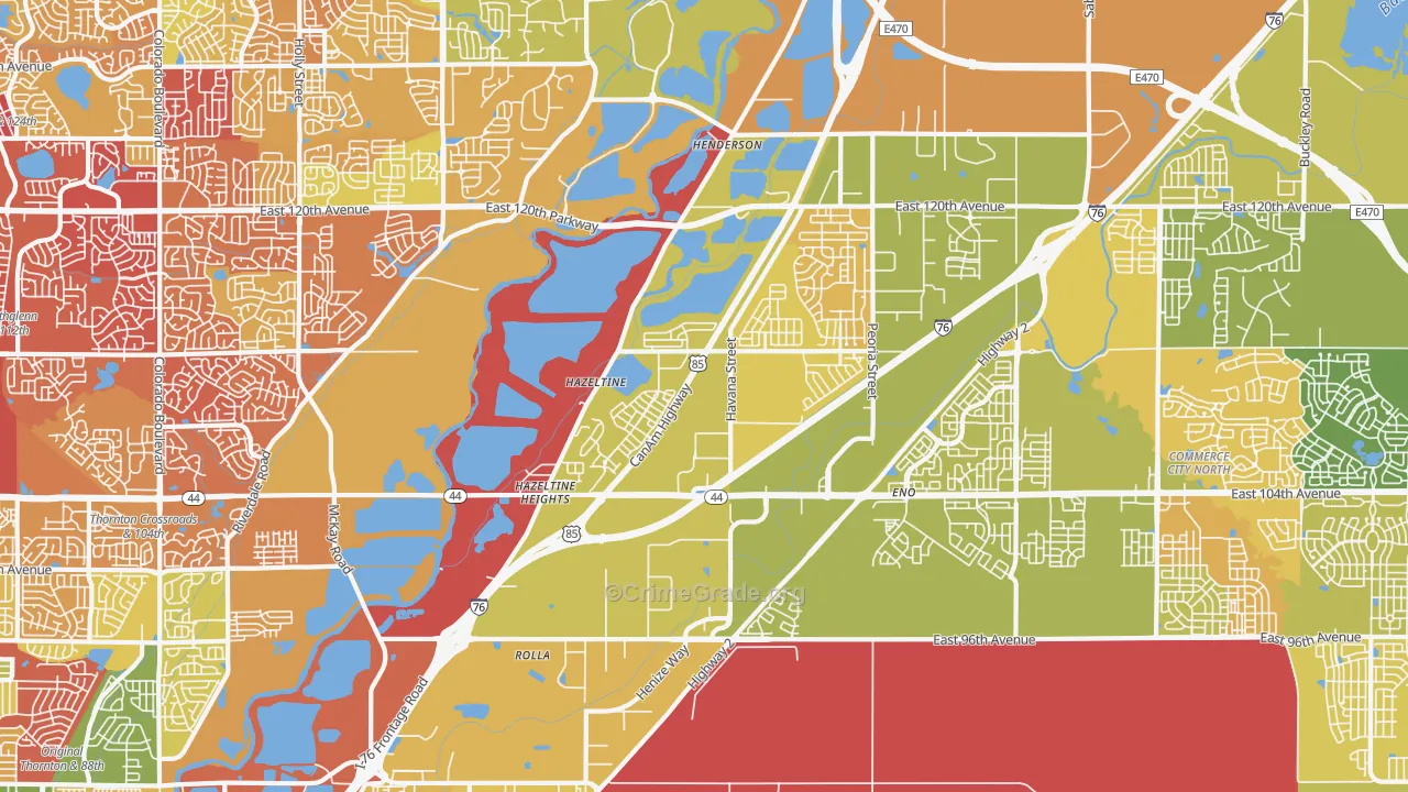 80640, CO Map of Drug-Related Crime Rates