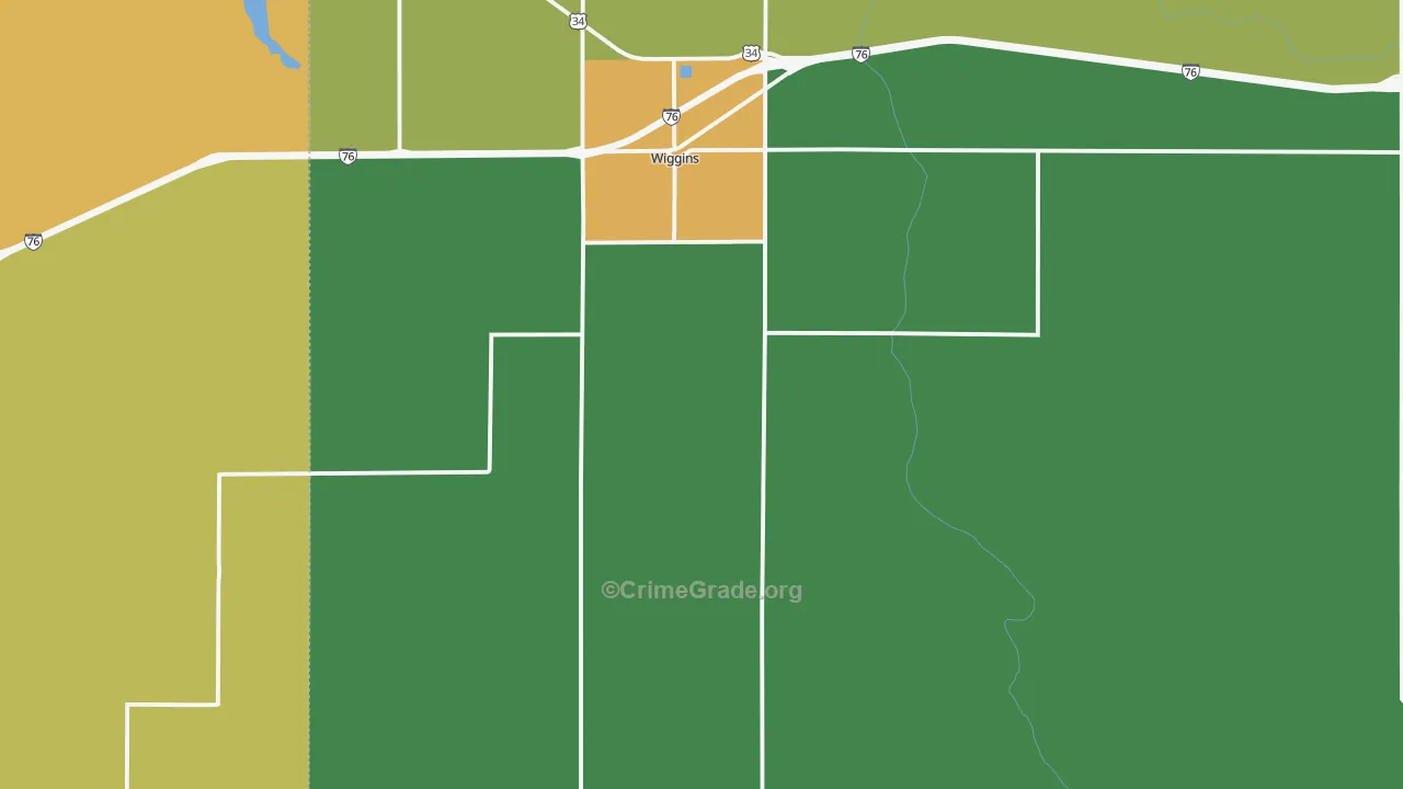 80654, CO Map of Drug-Related Crime Rates