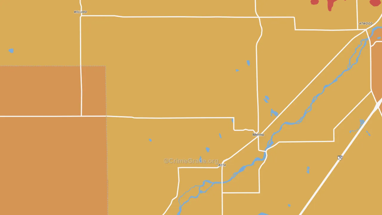 80741, CO Map of Drug-Related Crime Rates
