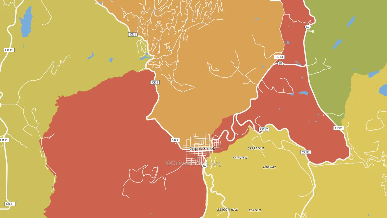 80813, CO Map of Drug-Related Crime Rates