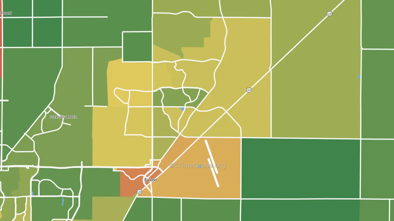 80831, CO Map of Drug-Related Crime Rates