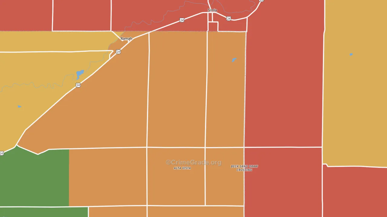 80832, CO Map of Drug-Related Crime Rates