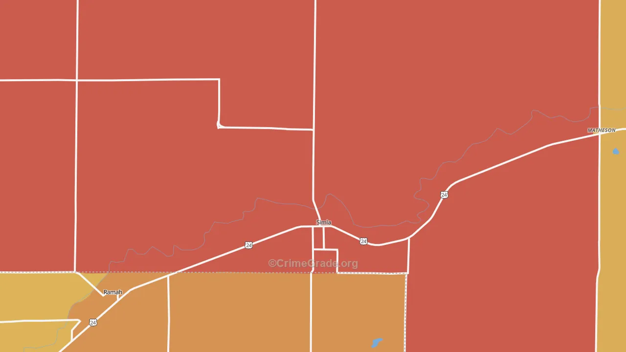 80835, CO Map of Drug-Related Crime Rates