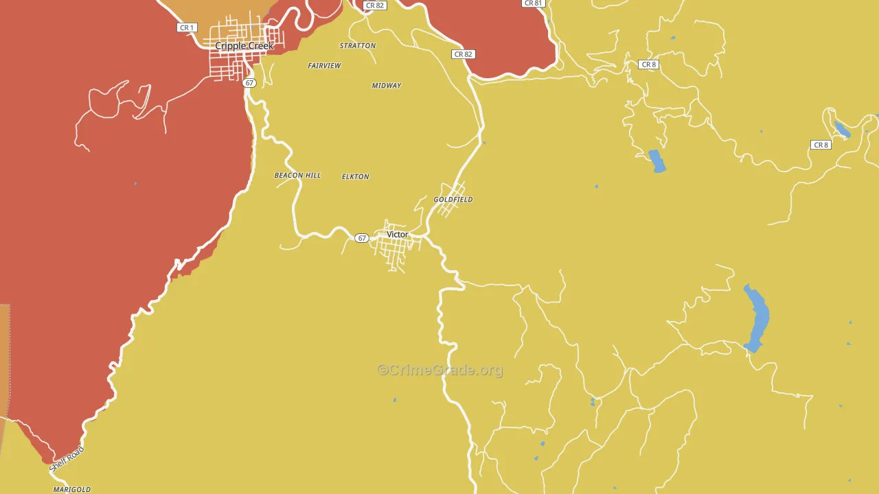 80860, CO Map of Drug-Related Crime Rates