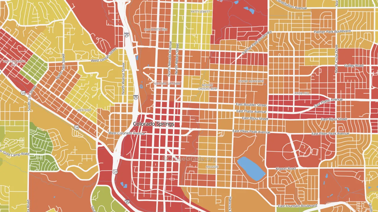 80903, CO Map of Drug-Related Crime Rates