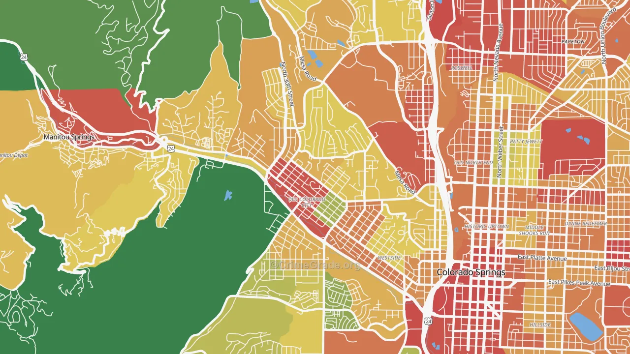 80904, CO Map of Drug-Related Crime Rates