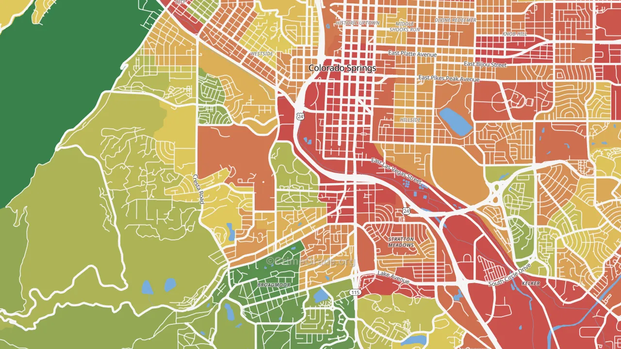 80905, CO Map of Drug-Related Crime Rates