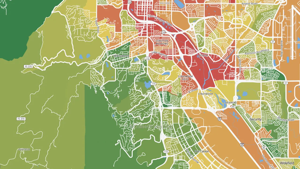 80906, CO Map of Drug-Related Crime Rates